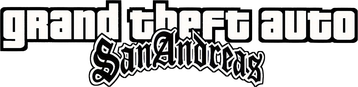 Grand Theft Auto San Andreas Logo Png Photos (black, white)