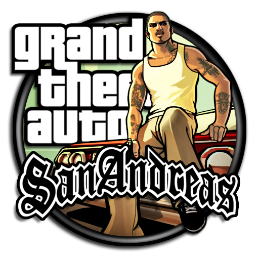 Grand Theft Auto San Andreas Logo Png Picture (beige, white, lavender, black, silver)