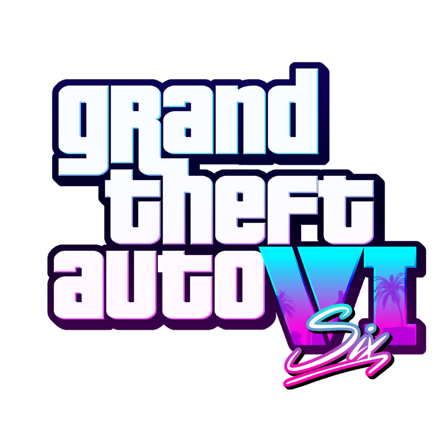 Grand Theft Auto Vi Logo Png Cutout (black, white)