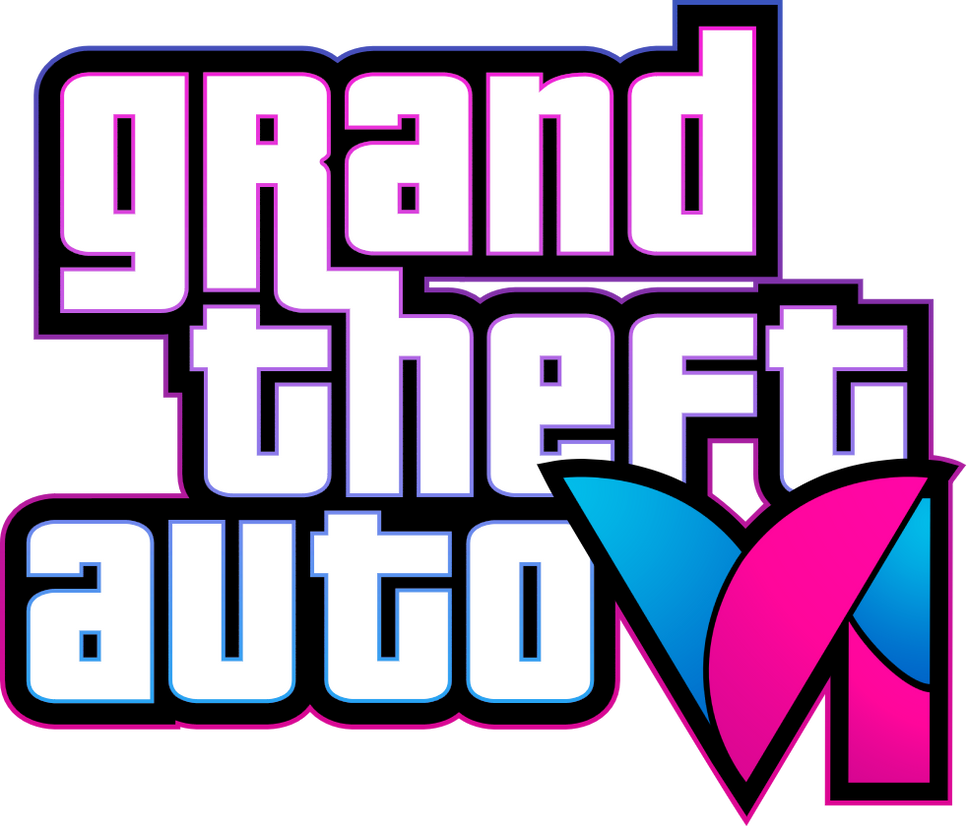 Grand Theft Auto Vi Logo Png Image (purplish red, white, indigo, purple, black)