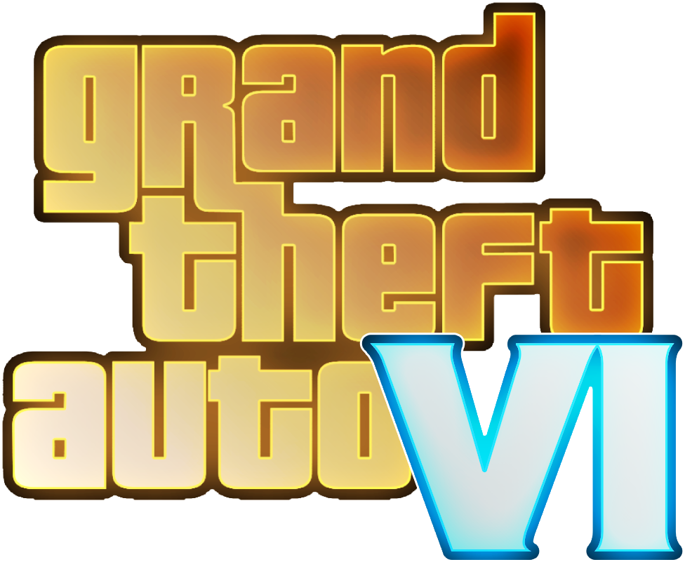 Grand Theft Auto Vi Logo Png Image (indigo, black, gray)