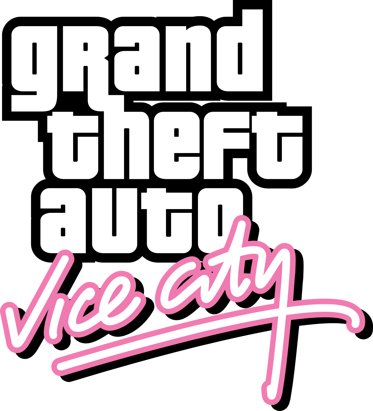 Grand Theft Auto Vice City Logo Png Hd Isolated (indigo, black, silver, white)