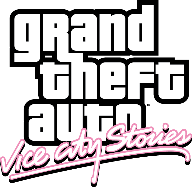 Grand Theft Auto Vice City Logo Png Hd (white, gray, lavender, black, silver)