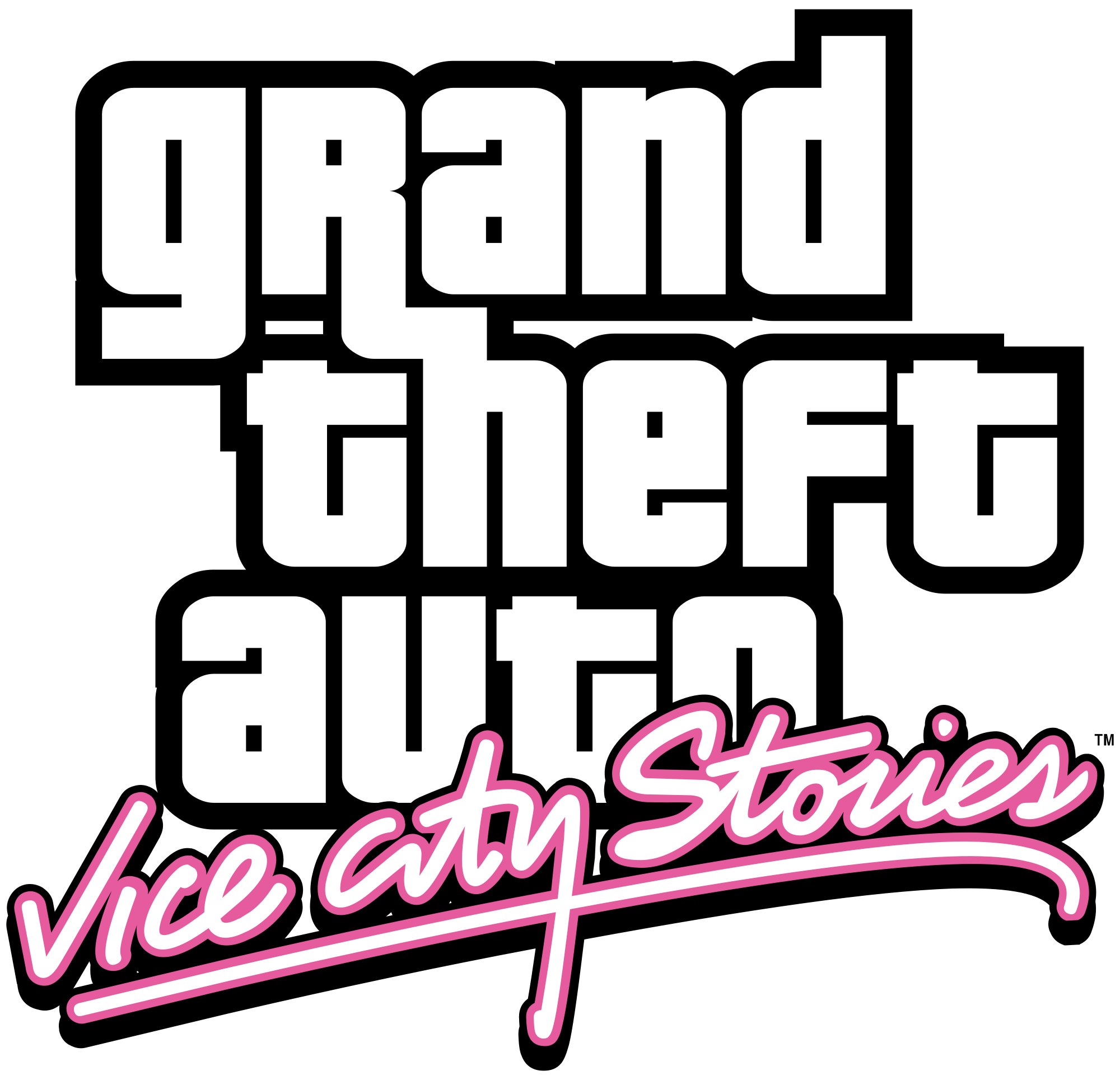 Grand Theft Auto Vice City Logo Png Image (white, indigo, gray, lavender, black)