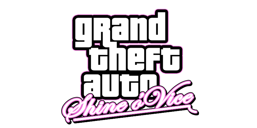 Grand Theft Auto Vice City Logo Png Photo (violet, black, gray, white)