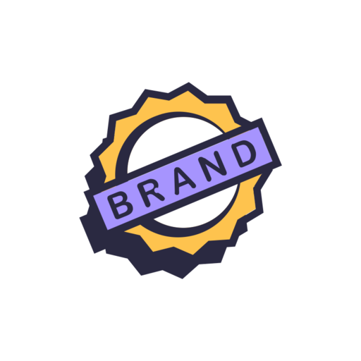 Brand Free Png Icon Download (salmon, indigo, black, gold, white)