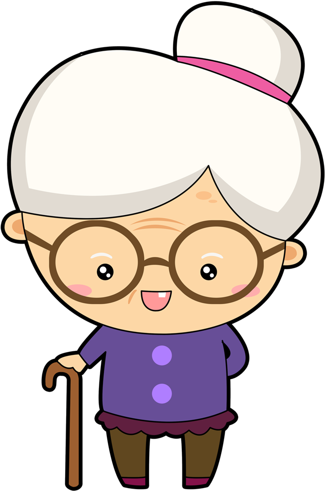 Grandma Happy Png Clipart (gray, white, black, beige, pink)