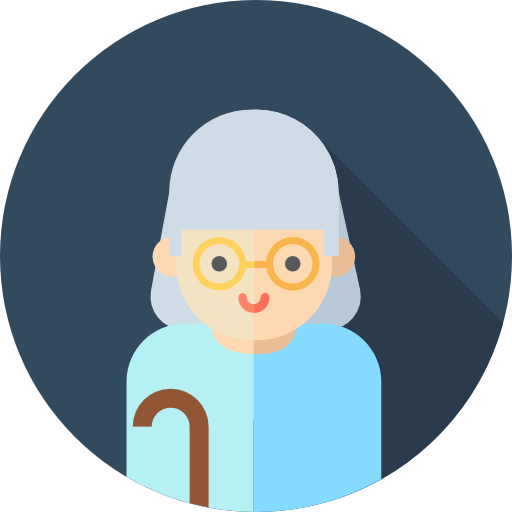 Grandma No Background (teal, indigo, white, mint, lavender)