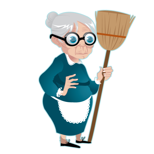 Grandma Png Clipart (teal, white, black, silver, salmon)