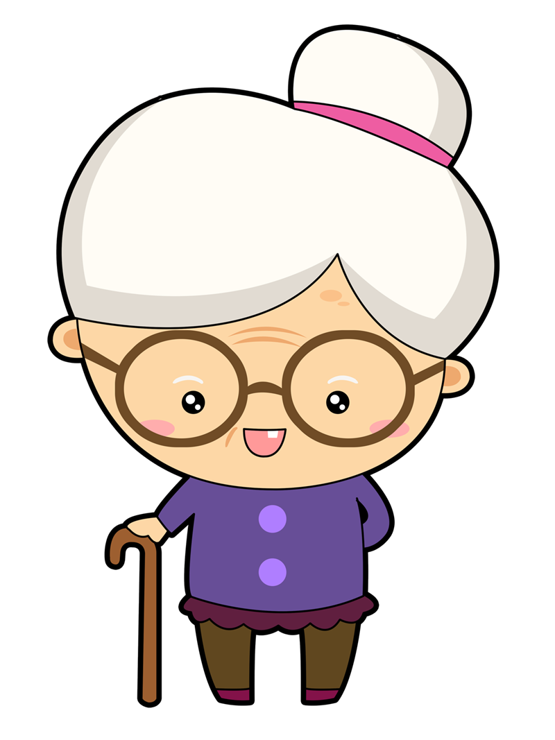 Grandma Png File (beige, white, gray, black, pink)