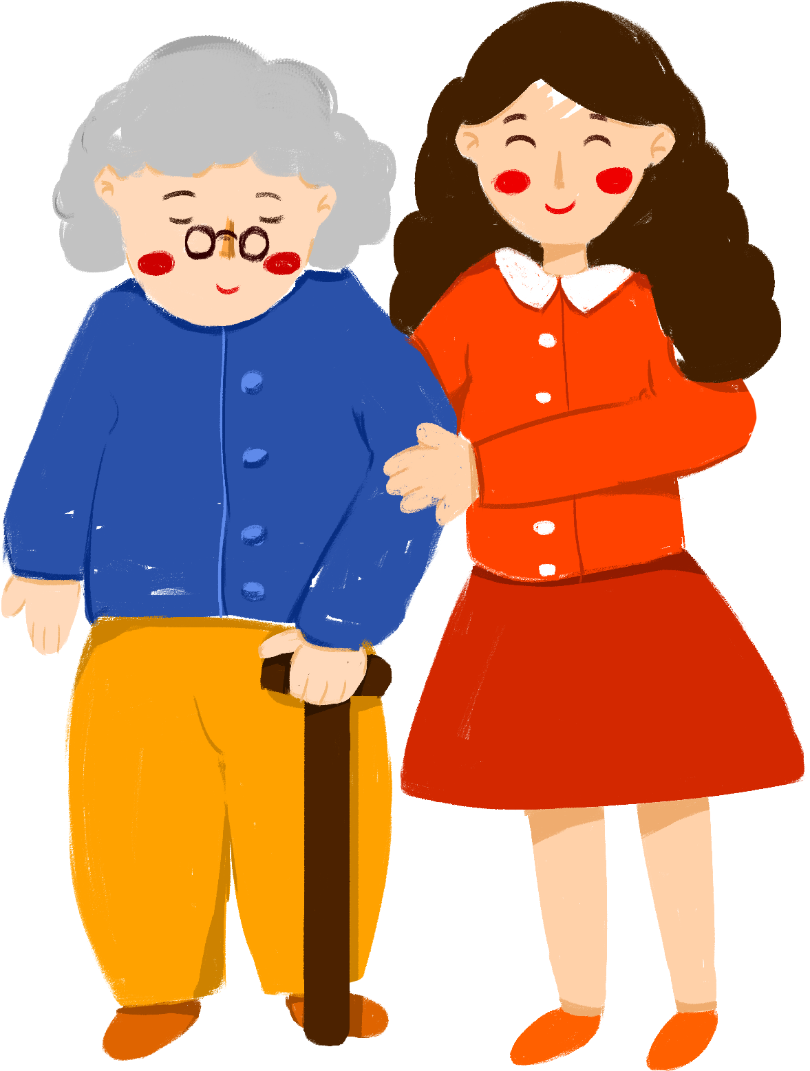 Grandma Png Hd Image (teal, maroon, orange, black, red)