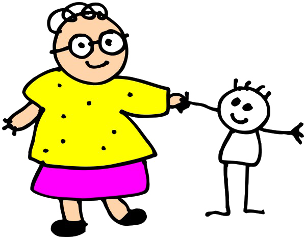 Grandma Png Pic (purplish red, yellow, white, black, pink)