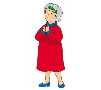 Grandma Png Transparent Image (red, silver, white)