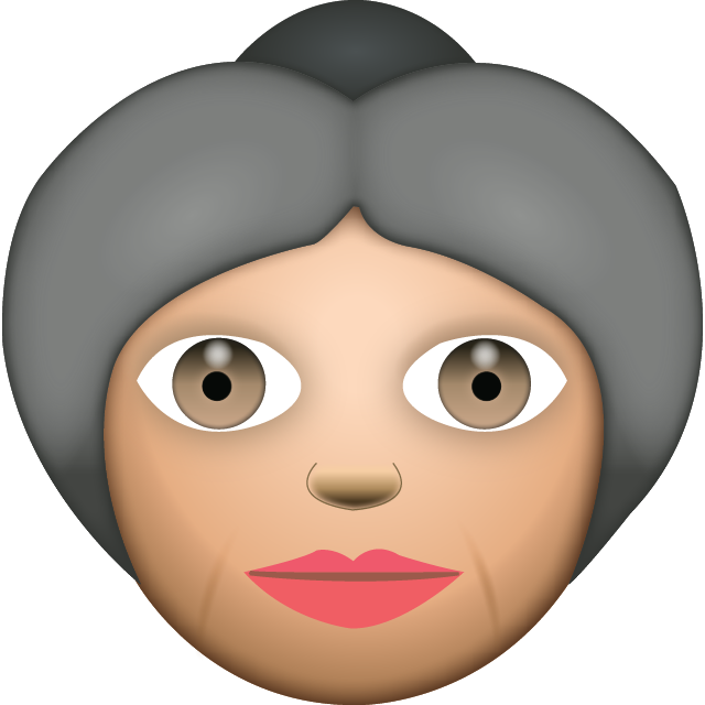 Grandma Png Transparent (gray, pink, white)