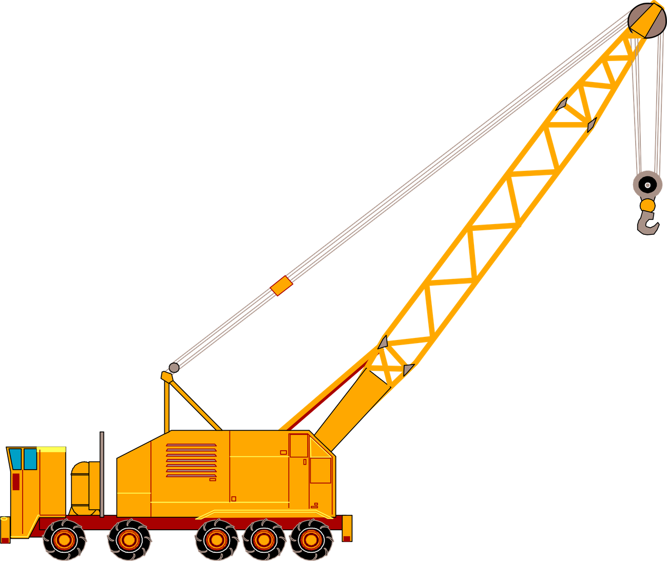 Crane Png Photos (orange, black)