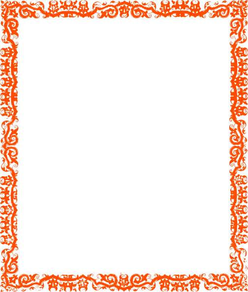 Orange Border Frame Png Pic (white, chocolate, salmon)