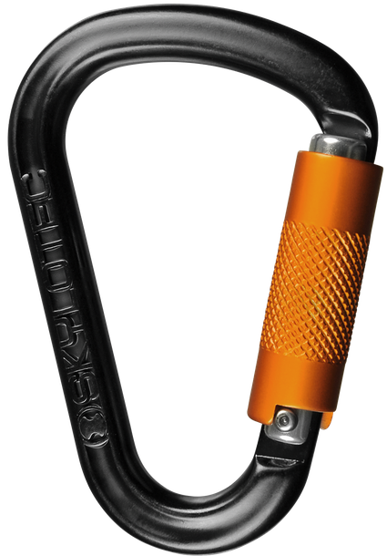 Orange Carabiner Png Hd (black)