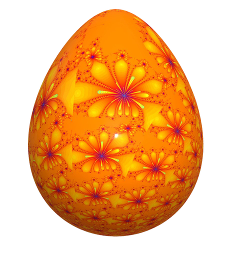 Orange Easter Egg Png Transparent Hd Photo (black, orange)