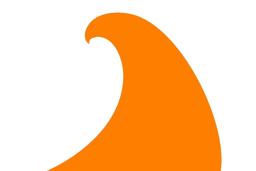 Orange Wave Transparent Background (white, orange)