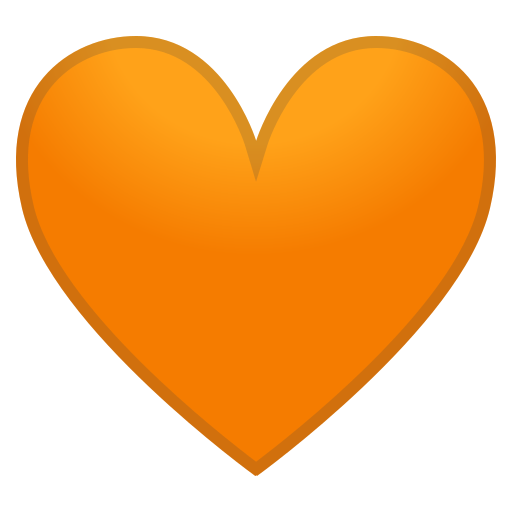 Orangeheart Free Nobackground Png Icon Download (orange, black)