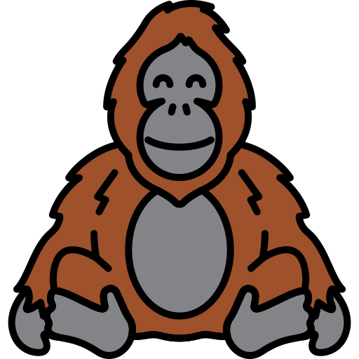 Orangutan Png Hd Isolated (gray, chocolate, black)