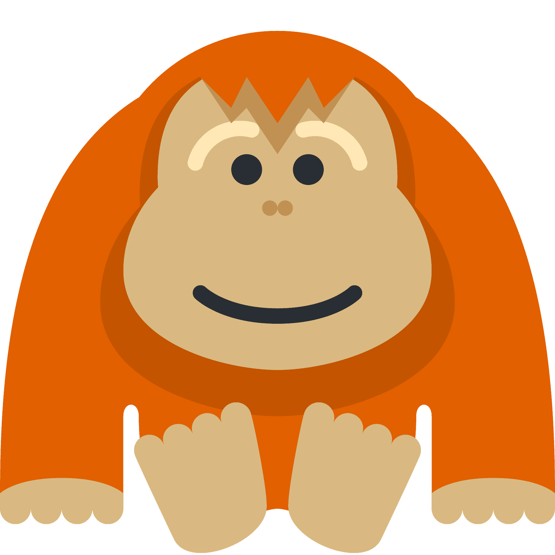 Orangutan Png Isolated Image (gray, chocolate, silver, salmon)