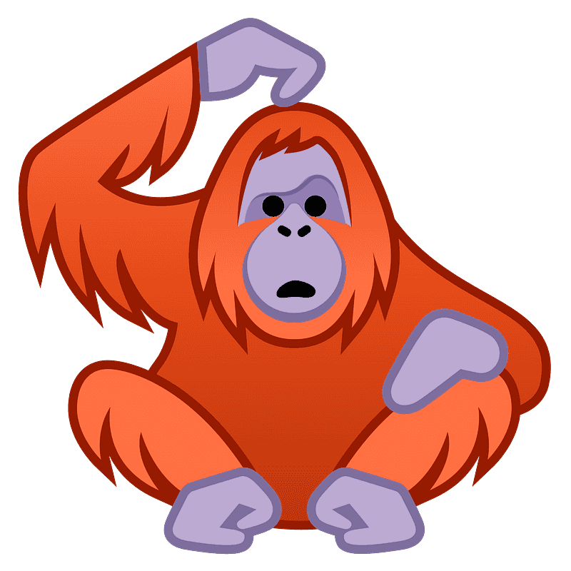 Orangutan Transparent Png (gray, chocolate, silver, salmon)