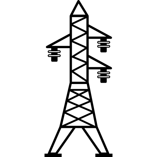 Transmission Tower Png Image (black, gray, lavender, white)