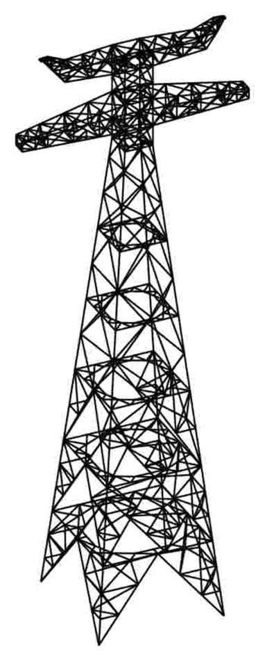 Transmission Tower Transparent Background (black, gray)