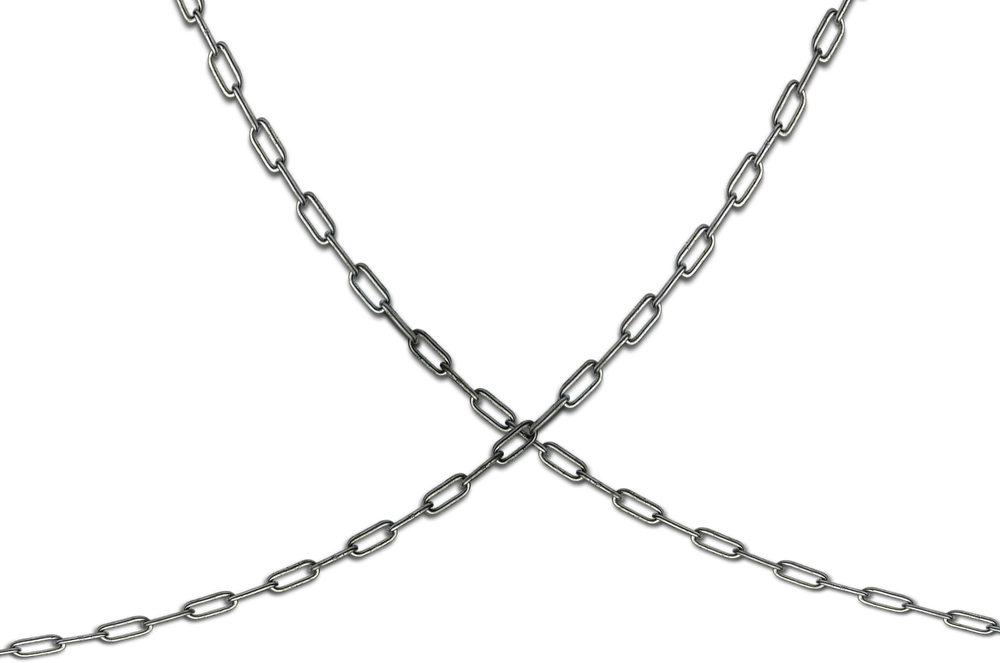 Transparent Silver Chain Png (black)