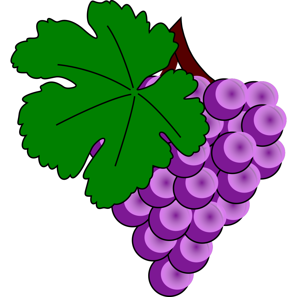 Grape Vine Leaf Png Pic (green, purple, black)