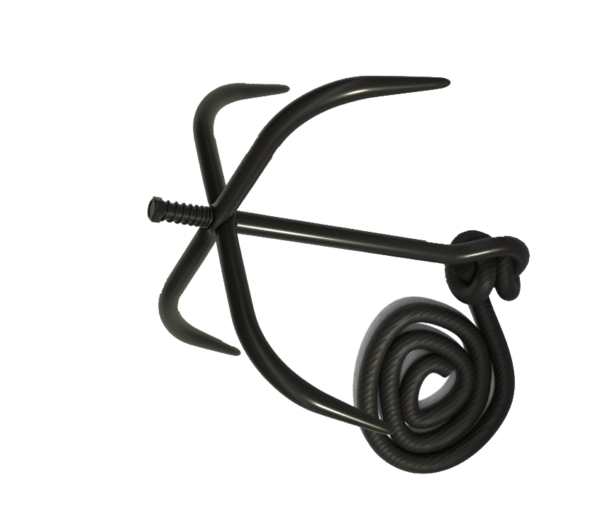 Grappling Hook Png Clipart (black, white)