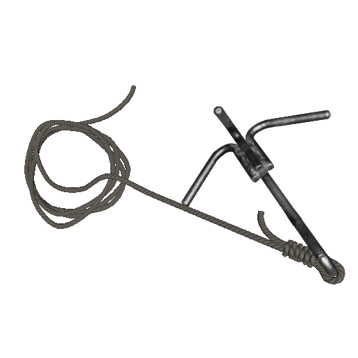 Grappling Hook Transparent Png (black, gray, silver, white)