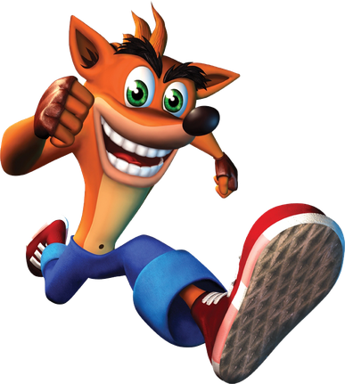 Crash Bandicoot Png Image (gray, black, white)