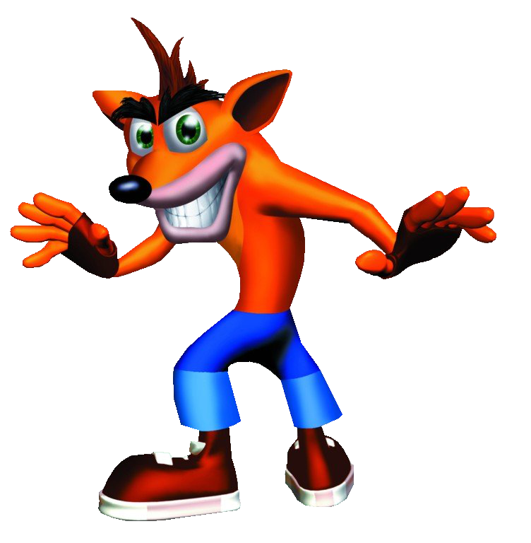 Crash Bandicoot Png Picture (black, white, greenish blue)