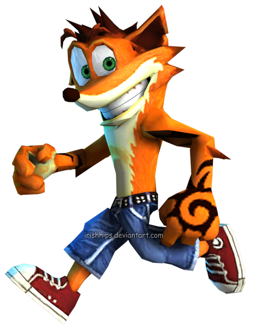 Crash Bandicoot Png Transparent Image (black, white)