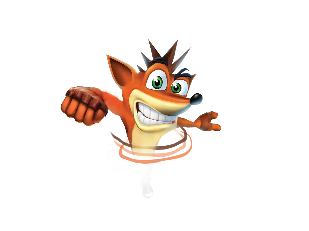 Crash Bandicoot Transparent Background (lavender, white, silver, chocolate)