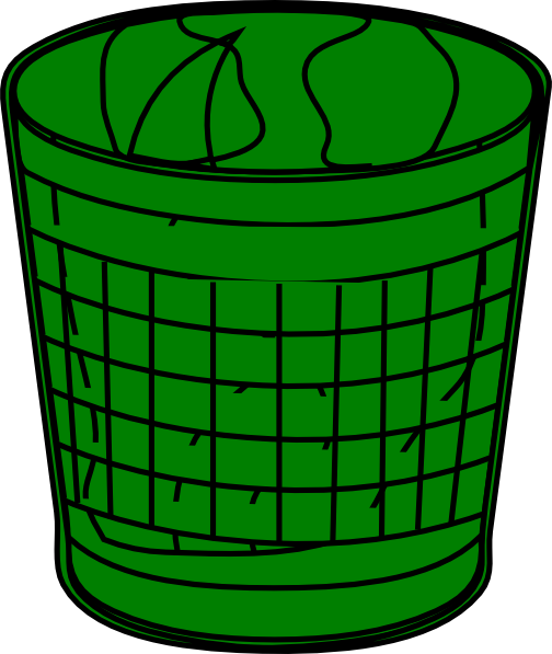 Trash Garbage Can Vector Png Image (white, green, black)