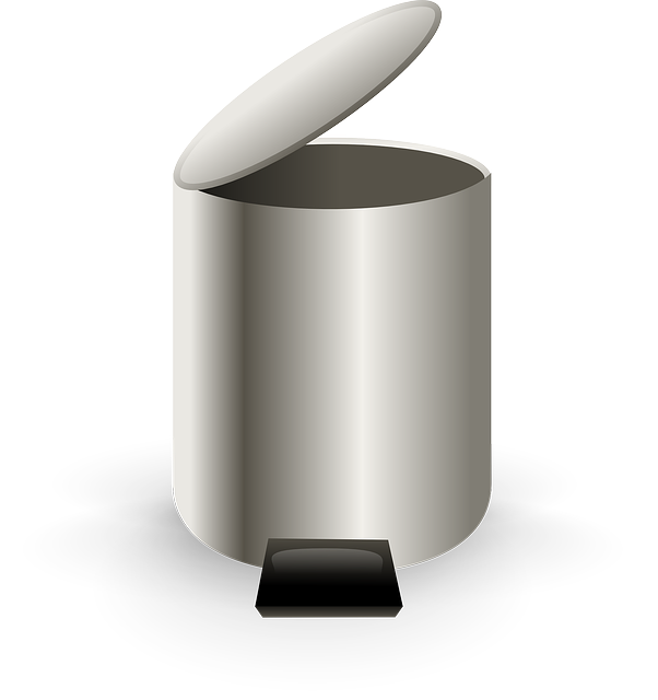 Trash Garbage Can Vector Png Pic (gray, black, white, silver, beige)