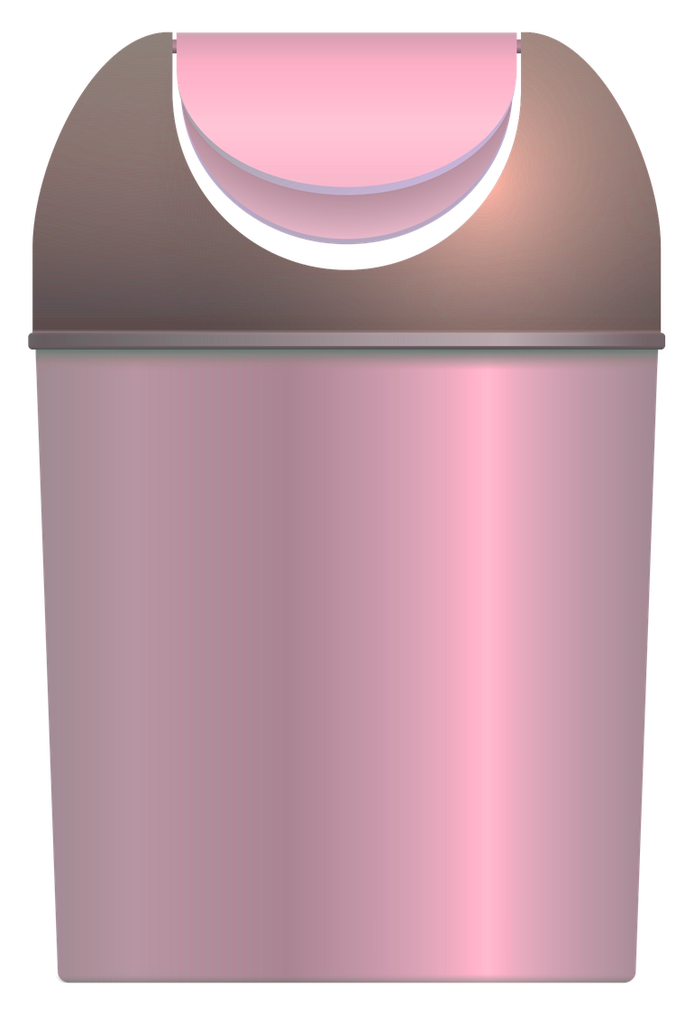 Trash Garbage Can Vector Png Transparent Image (pink, silver, gray, black)