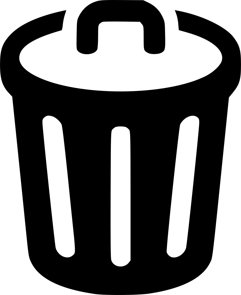 Trash Transparent Png (black, silver, white)