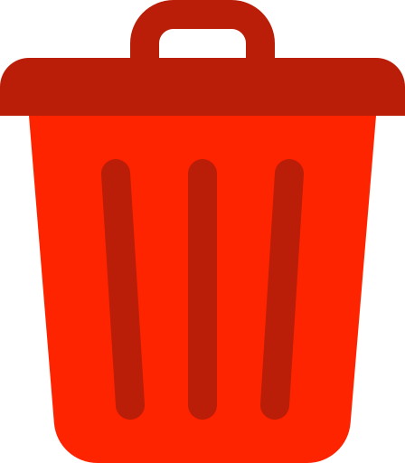 Trash Can Free Transparent Png Icon Download (red, maroon, black)