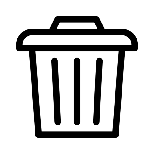 Trash Free Transparent Png Icon Download (lavender, black, silver, white, gray)