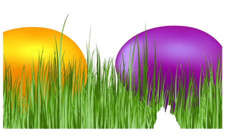 Grass Easter Egg Png Pic (orange, olive, purple, black, gold)