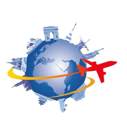 Travel Earth Globe Png Transparent Image (teal, red, silver, black)