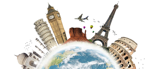 Travel World Png Picture (black)