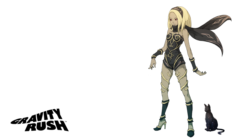 Gravity Rush Png Transparent File (black, lavender, white)