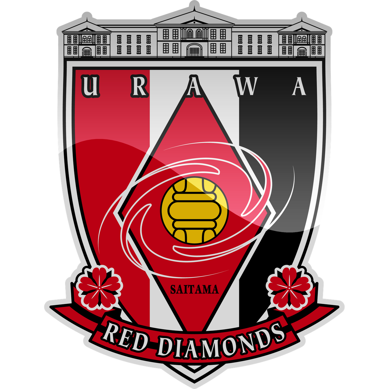 Urawa Red Diamonds Png (indigo, black, gray, maroon, silver)