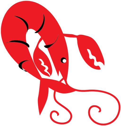 Crawfish Vector Png Image (black, red)