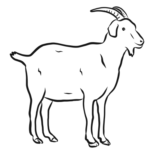 Drawing Vector Goat Png (black)